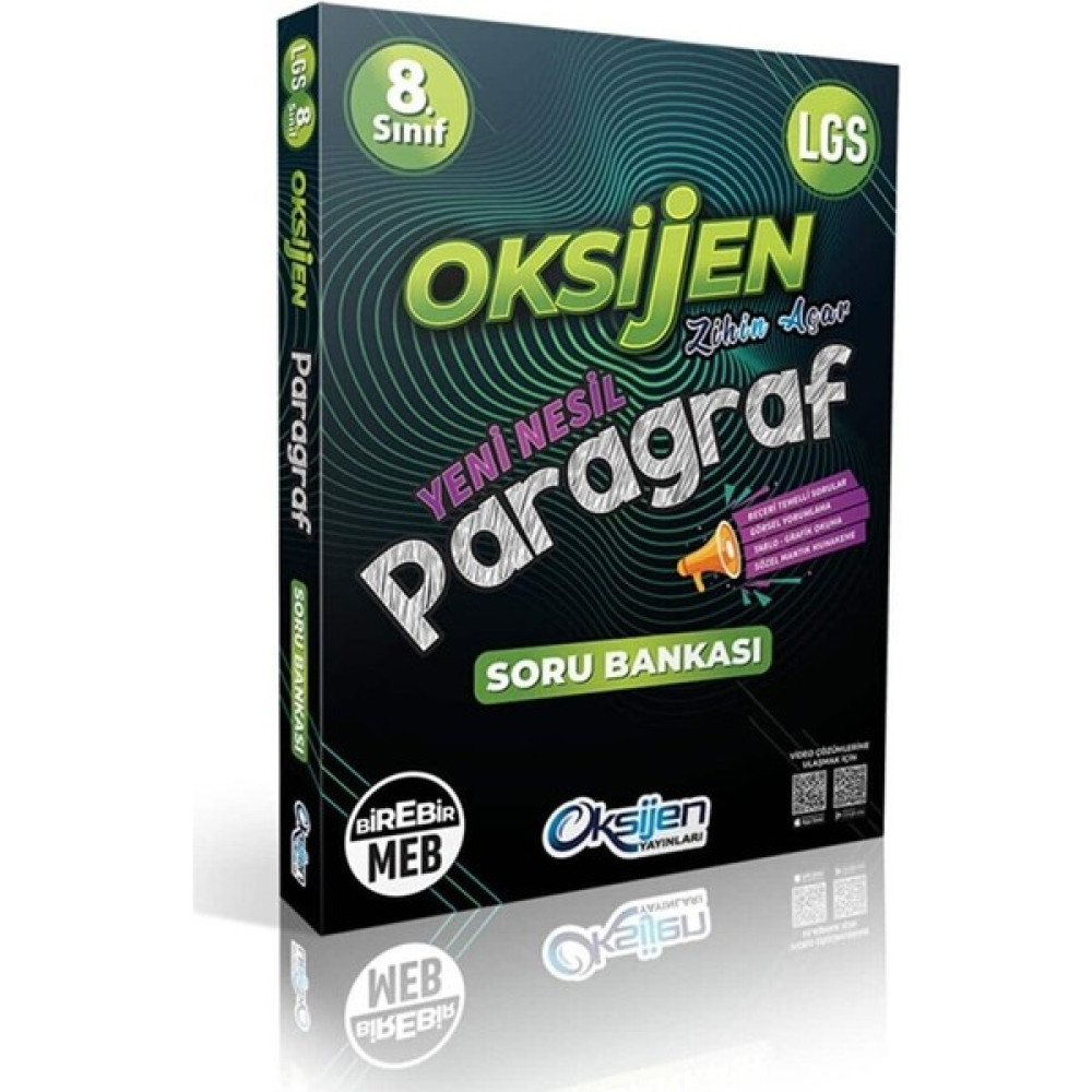 Oksijen Yayınları 8. Sınıf LGS Paragraf Soru Bankası 2021-2022 Kaynak Kitapları Fiyatı