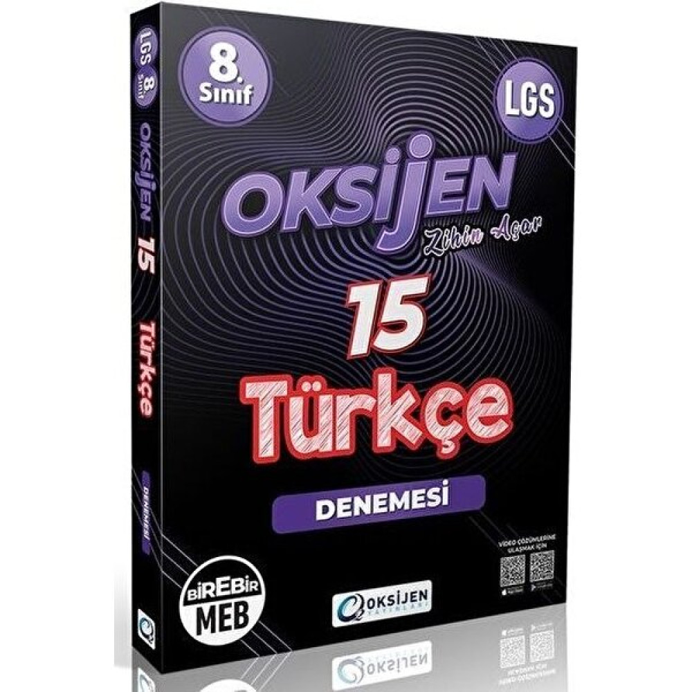 Oksijen Yayınları 8. Sınıf LGS Türkçe 15 Deneme Kaynak Kitapları Fiyatı