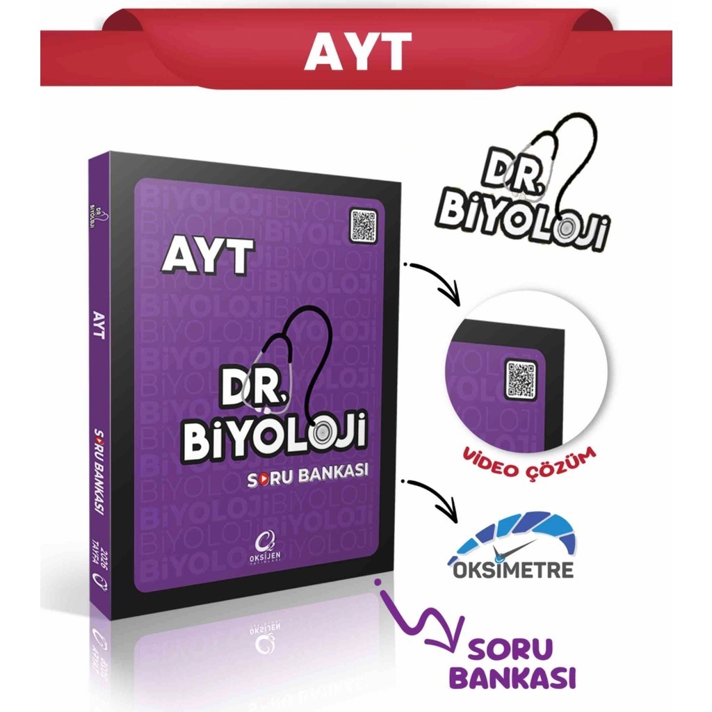 Oksijen Yayınları Ayt Dr. Biyoloji Soru Bankası Ciltli Tekil Ürün 2025 Yılına Özel - 1 Diğer Fiyatı