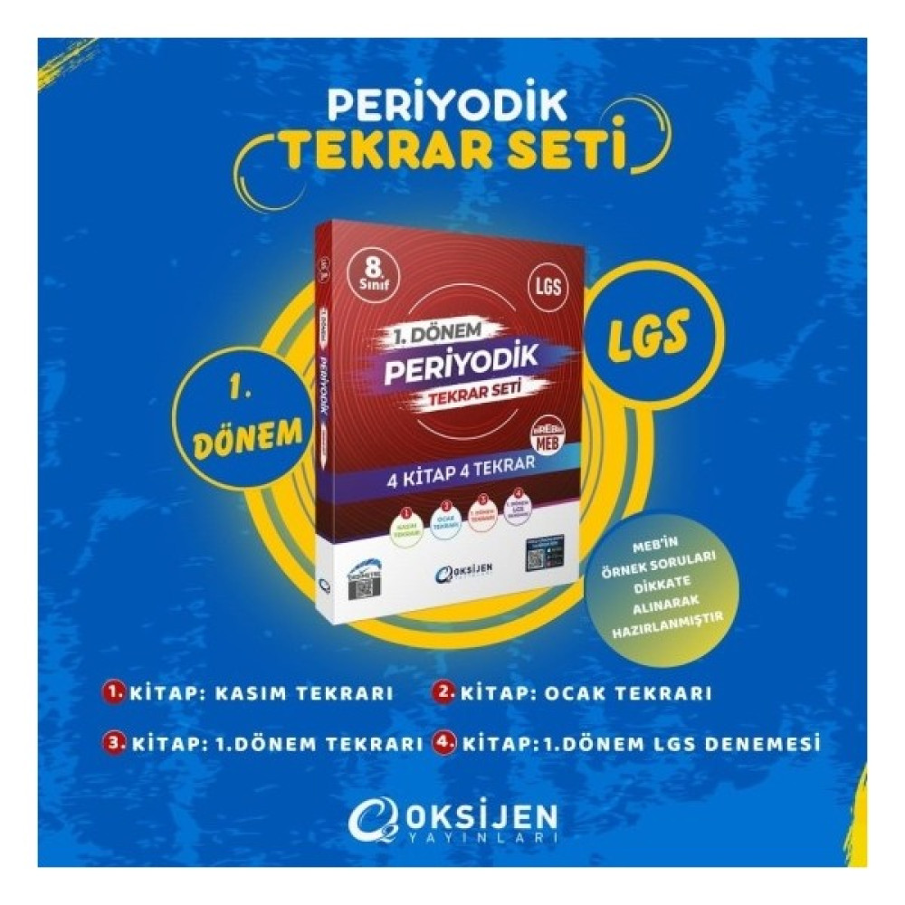 Oksijen Yayınları LGS Periyodik Tekrar Seti Kaynak Kitapları Fiyatı