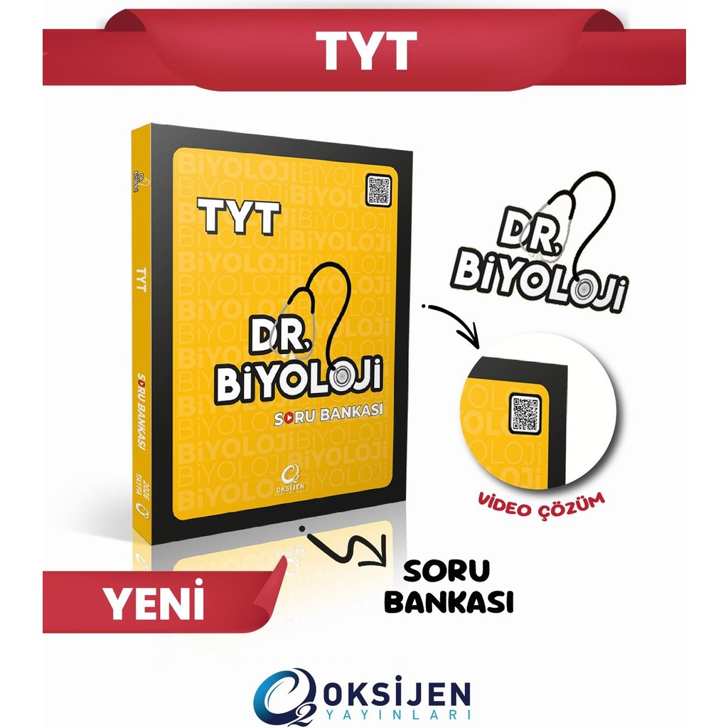 Oksijen Yayınları TYT Dr. Biyoloji Soru Bankası 256 Sayfa Üniversite Hazırlığı için Temel Yeterlilik Testi (TYT) Fiyatı