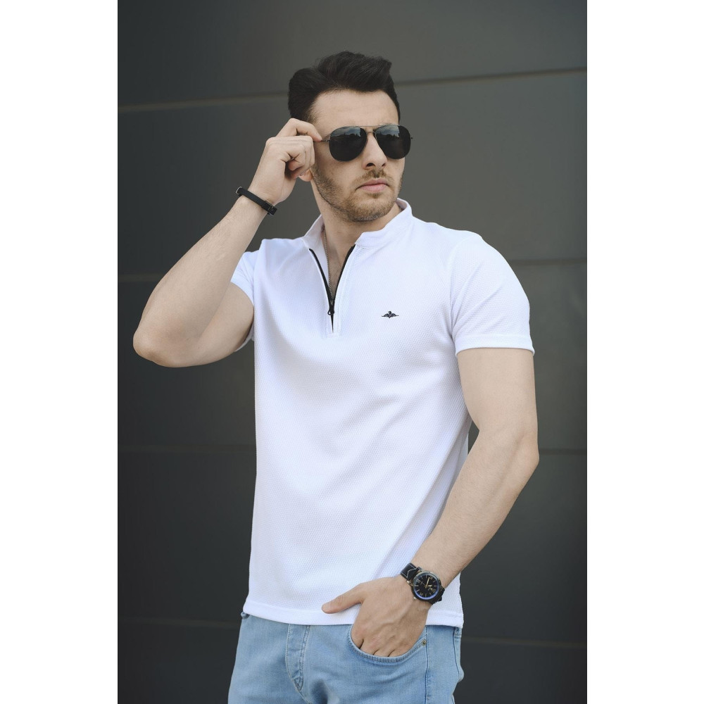 Oksit Roderick Hakim Yaka Petek Kumaş Yarım Fermuarlı Erkek Tshirt XL Beden Bayan T-shirt Fiyatı