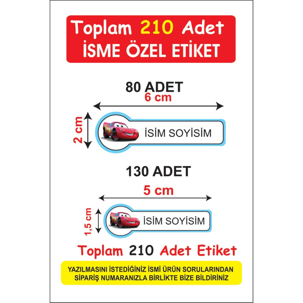Okul Etiketi Kalem Defter Etiketi Özel Isim Yazılabilen Etiket Arabalı Etiket 210 Adet Okul Etiketi Fiyatı