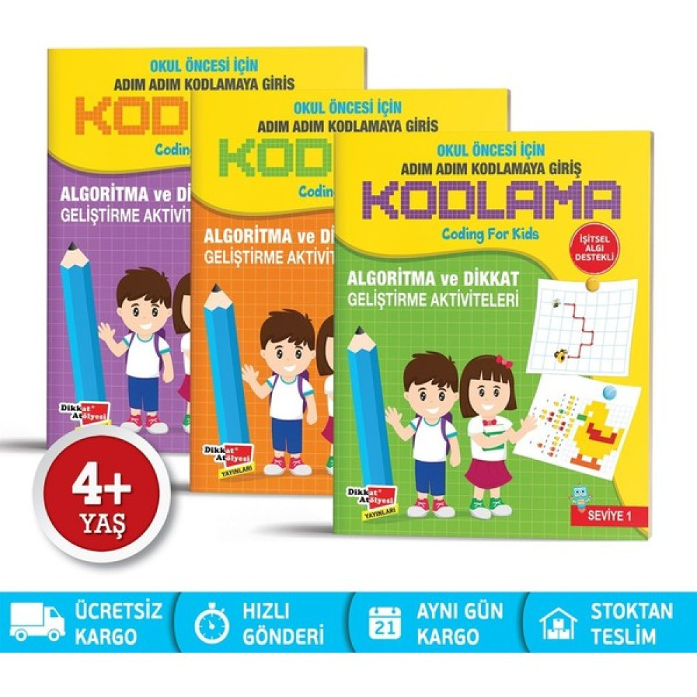Okul Öncesi Adım Adım Kodlamaya Giriş Okul Öncesi Eğitici & Öğretici Kitaplar Fiyatı