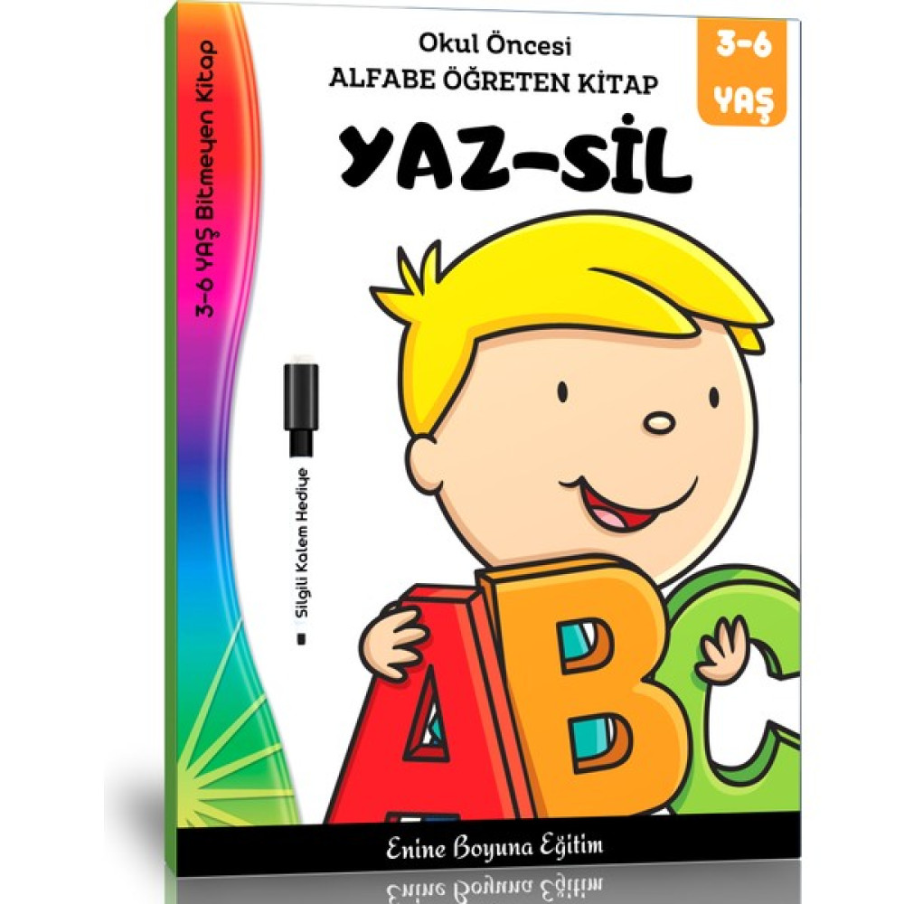 Okul Öncesi Alfabe Kitabı (Yaz-Sil) (Ciltli) Okul Öncesi Eğitici & Öğretici Kitaplar Fiyatı