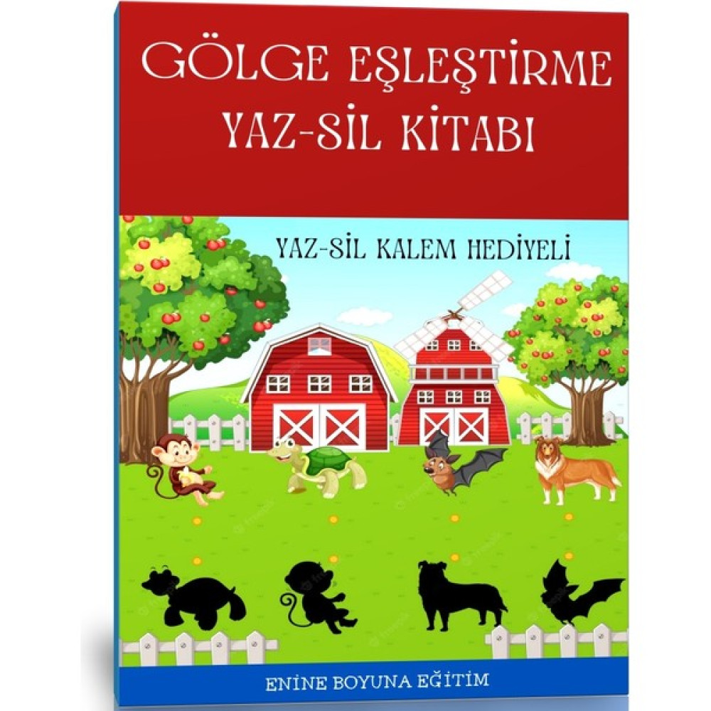 Okul Öncesi Gölge Eşleştirme Yaz-Sil Kitabı (Yaz Sil Kalem Ilaveli) (Ciltli) Okul Öncesi Eğitici & Öğretici Kitaplar Fiyatı