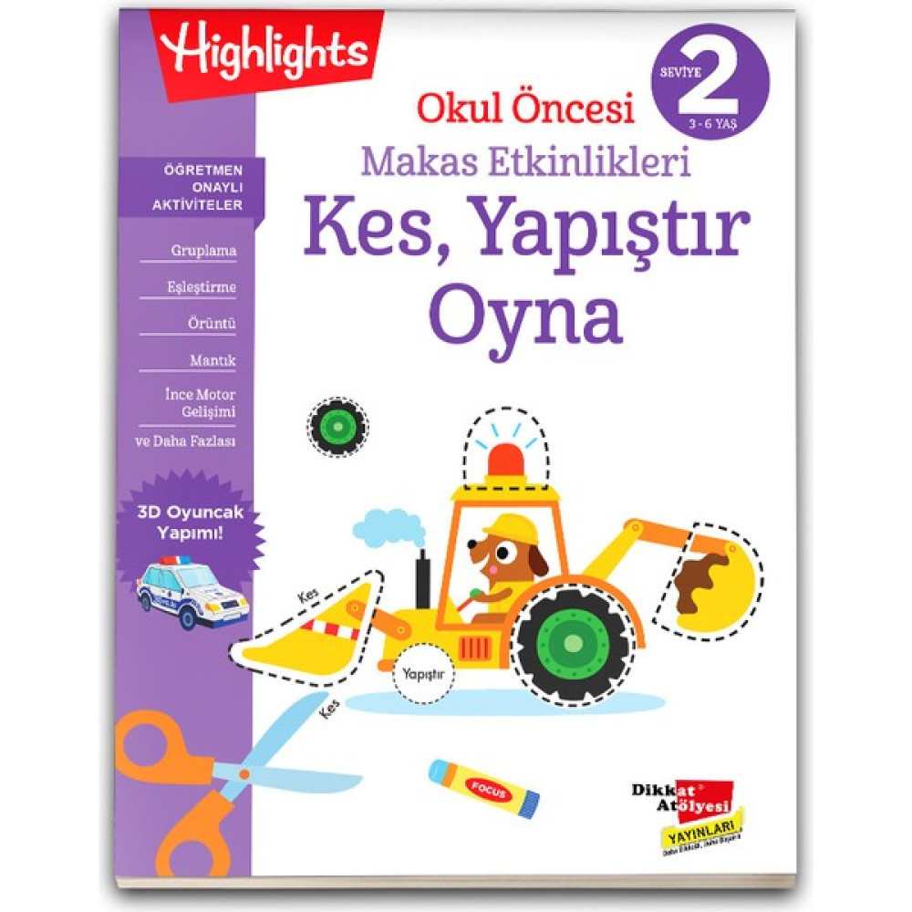 Okul Öncesi Makas Etkinlikleri Kes, Yapıştır, Oyna 2. Seviye Okul Öncesi Eğitici & Öğretici Kitaplar Fiyatı
