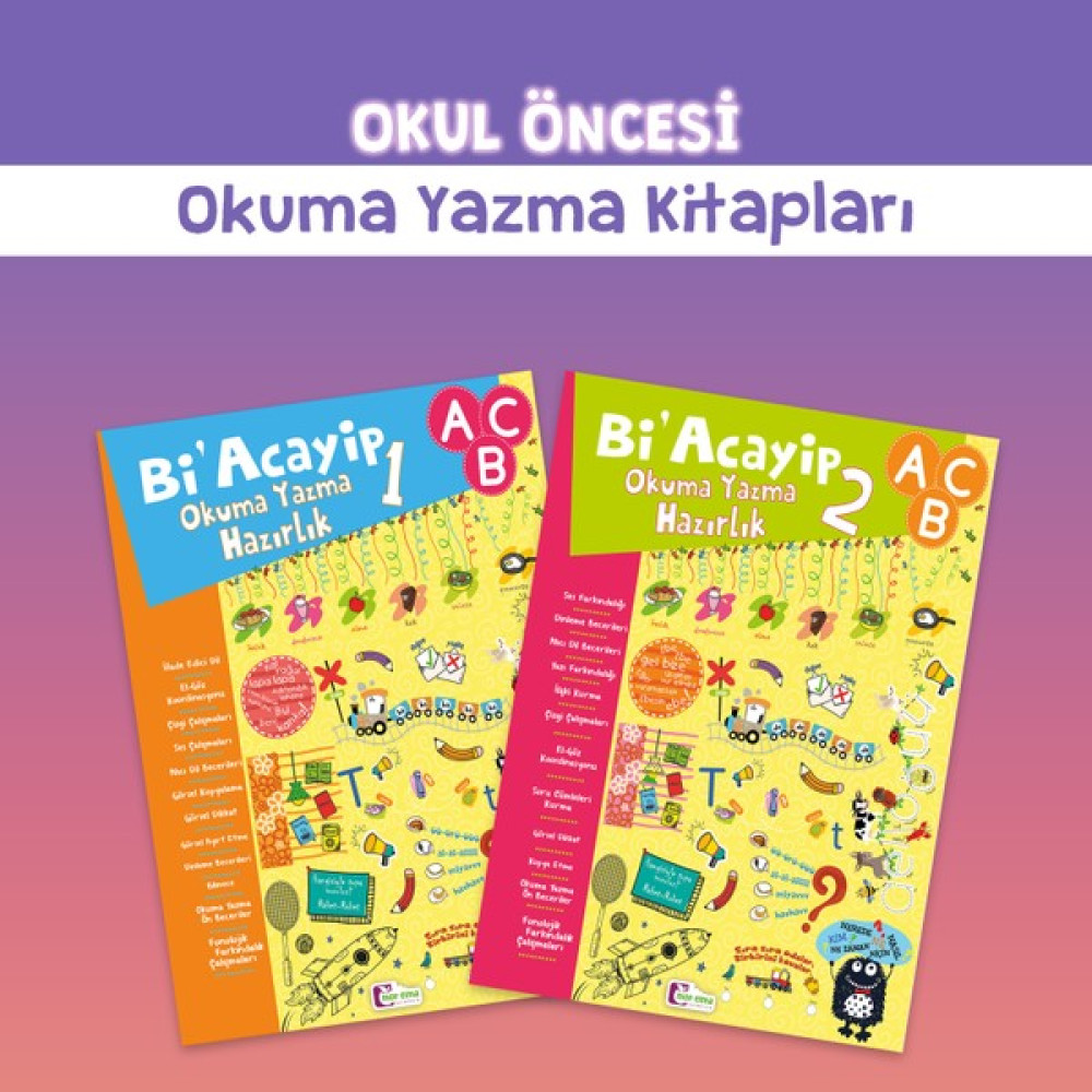 Okul Öncesi Okuma Yazma Kitapları 2'li Zihinsel Gelişim Kitapları Fiyatı