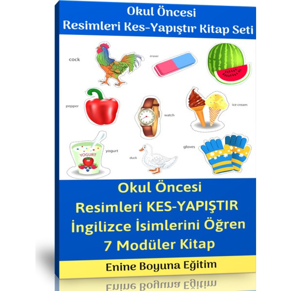 Okul Öncesi Resimleri Kes-Yapıştır Etkinlik Kitap Seti Okul Öncesi Eğitici & Öğretici Kitaplar Fiyatı