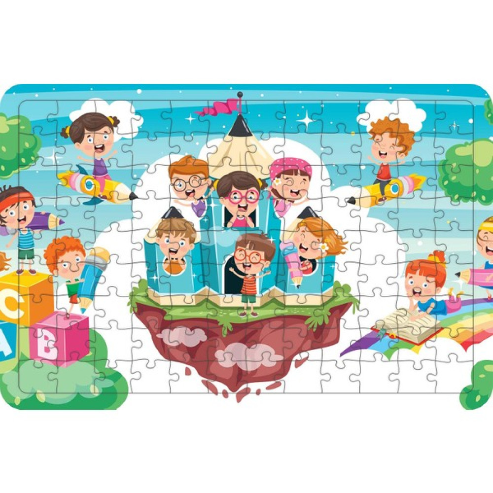 Okuyan Çocuklar 108 Parça Ahşap Çocuk Puzzle Yapboz Oto Boyaları Fiyatı