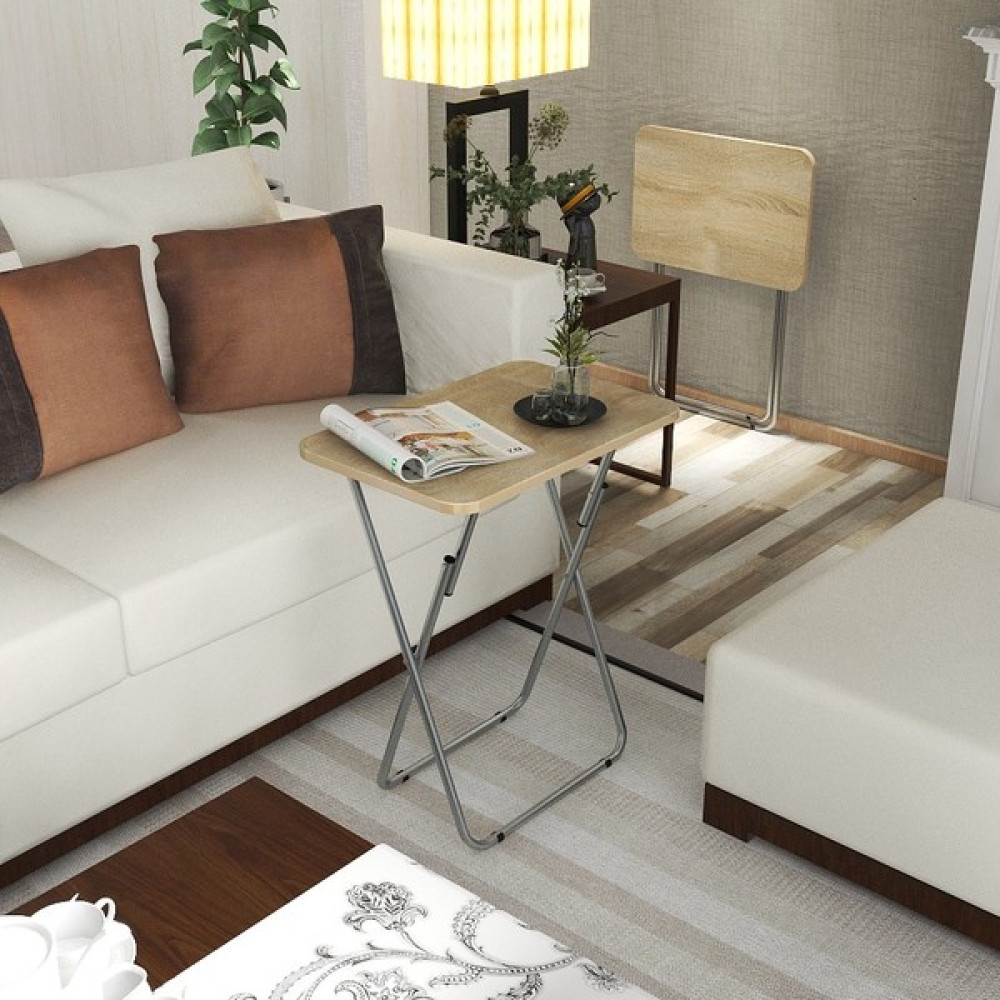 Okuyanlar 40 x 60 cm Flower Katlanır Katlanabilir Yemek Çalışma Bahçe Balkon Masası (Sonomo) - Ahşap Desenli Yemek & Mutfak Masası Fiyatı