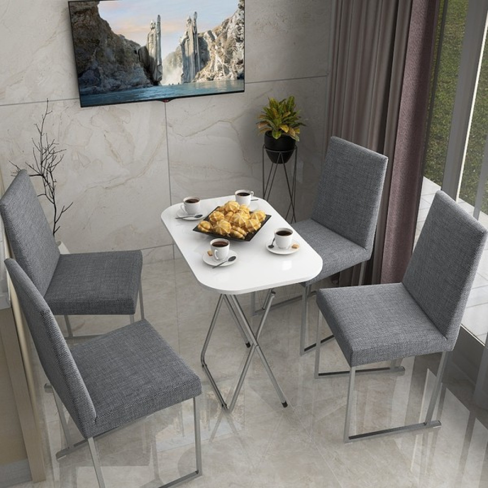Okuyanlar 50 x 80 cm Leaf Katlanır Katlanabilir Yemek Çalışma Bahçe Balkon Masası (Beyaz) - Beyaz Yemek & Mutfak Masası Fiyatı