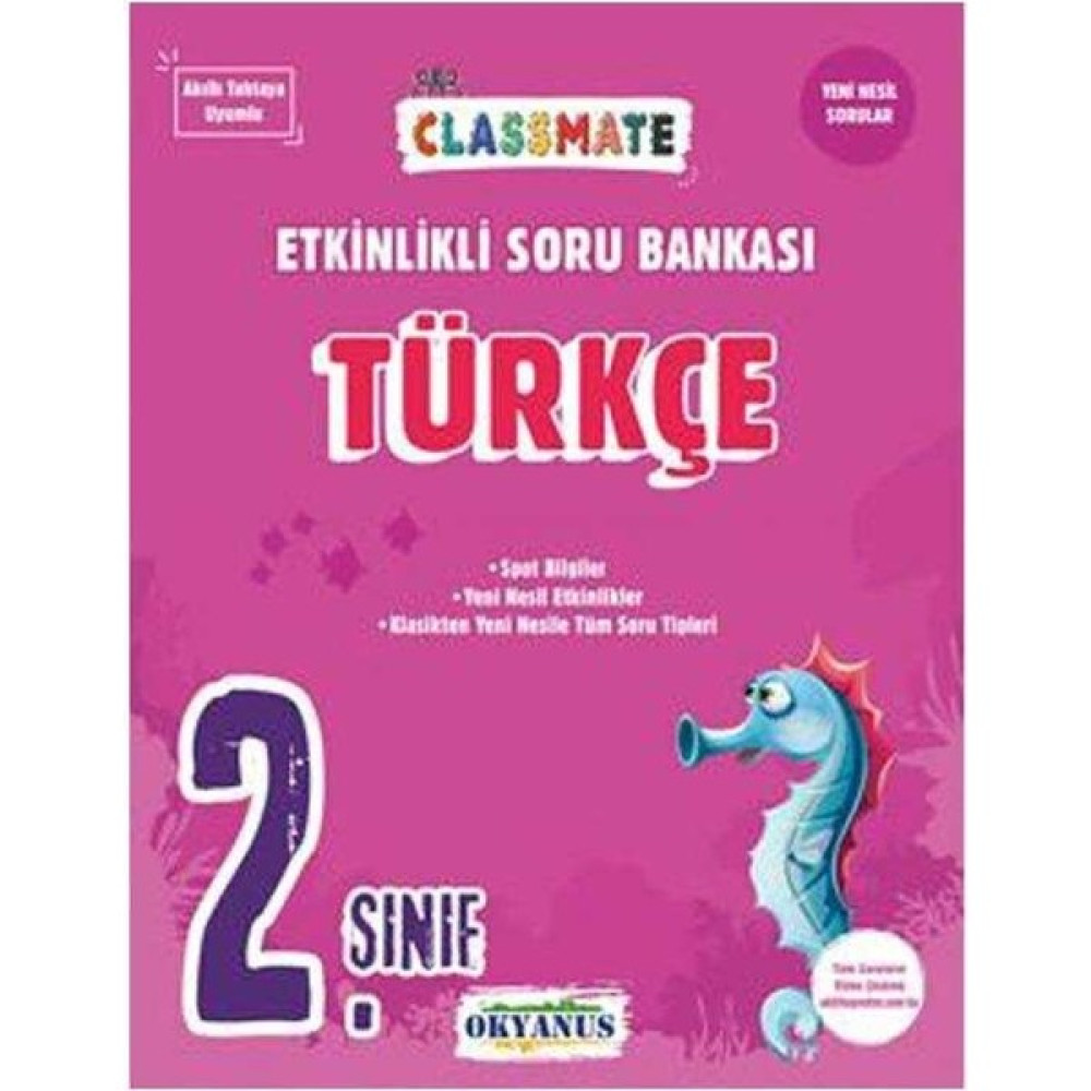 Okyanus 2. Sınıf Classmate Türkçe Etkinlikli Soru Bankası Türkçe Fiyatı