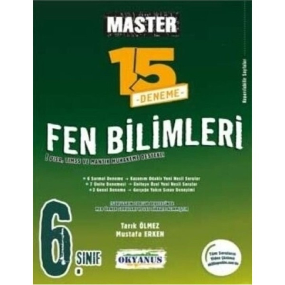 Okyanus 6. Sınıf Master 15 Fen Bilimleri Denemesi Matematik Fiyatı
