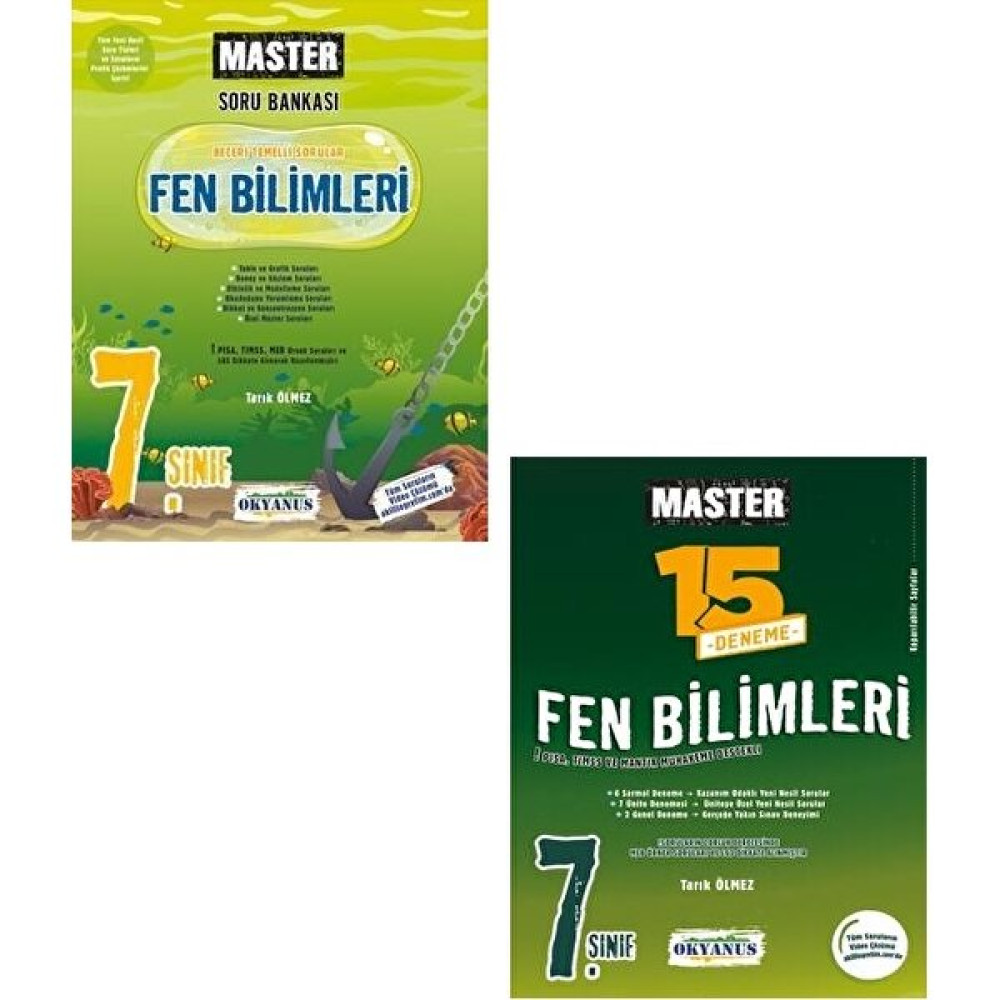Okyanus 7. Sınıf Fen Bilimleri Master Soru + Deneme Seti Yeni 2022 Kaynak Kitapları Fiyatı