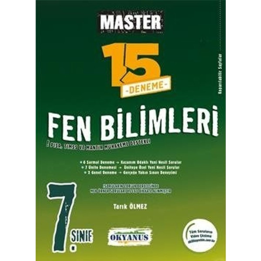Okyanus 7. Sınıf Master 15 Fen Bilimleri Denemesi Fen - Bilişim ve Teknoloji Fiyatı
