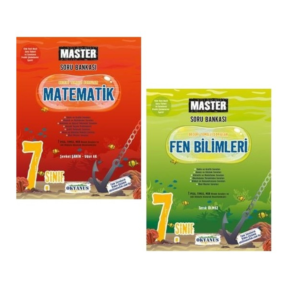 Okyanus 7. Sınıf Matematik Fen Bilimleri Master Soru Bankası Seti Yeni 2022 Kaynak Kitapları Fiyatı