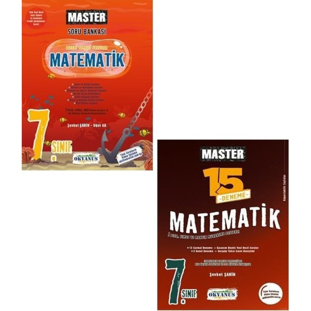 Okyanus 7. Sınıf Matematik Master Soru + Deneme Seti Yeni 2022 Kaynak Kitapları Fiyatı