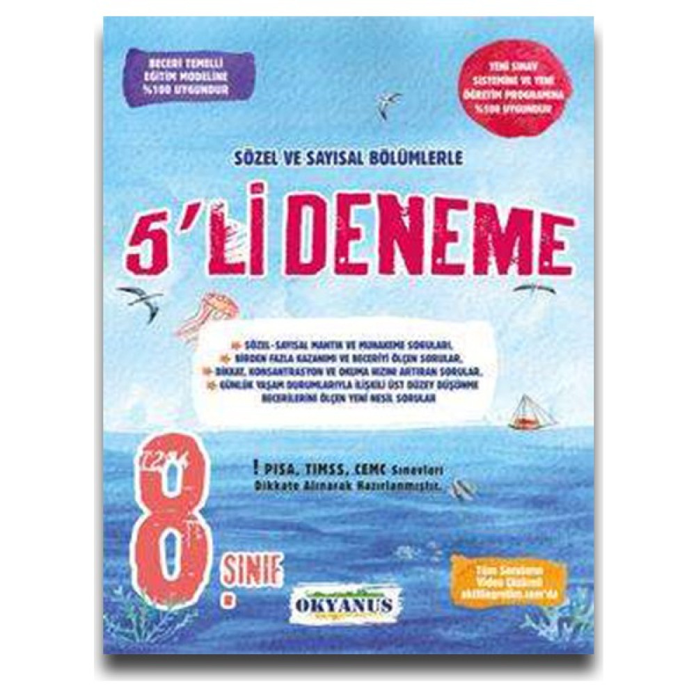 Okyanus 8. Sınıf 5'Li Deneme Eğitim Setleri Fiyatı