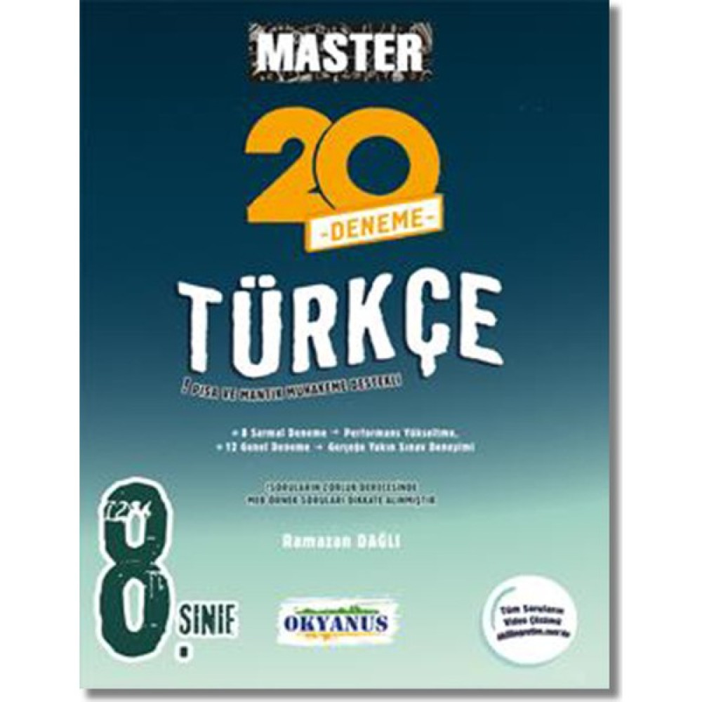 Okyanus 8. Sınıf Master 20 Türkçe Denemesi Türkçe Fiyatı