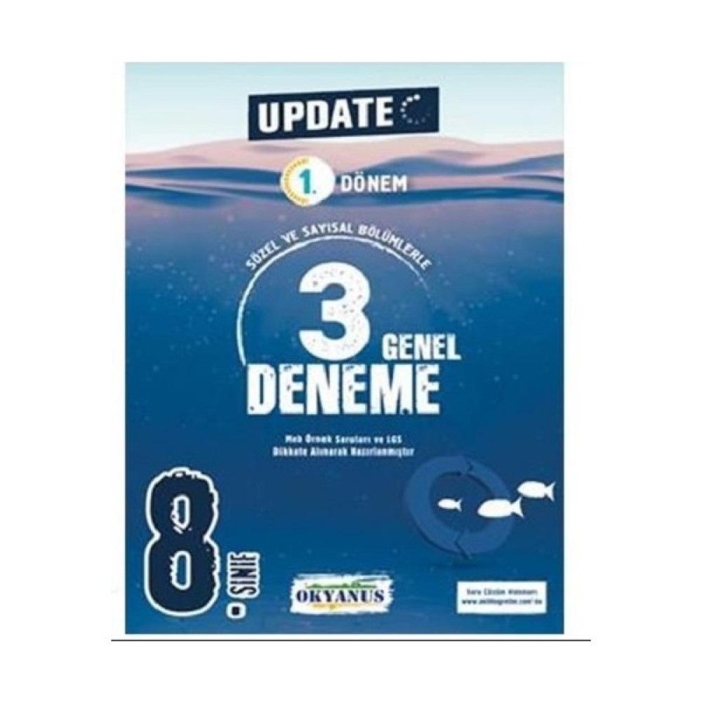 Okyanus 8. Sınıf Update 1. Dönem 3 Genel Deneme Tüm Dersler Fiyatı
