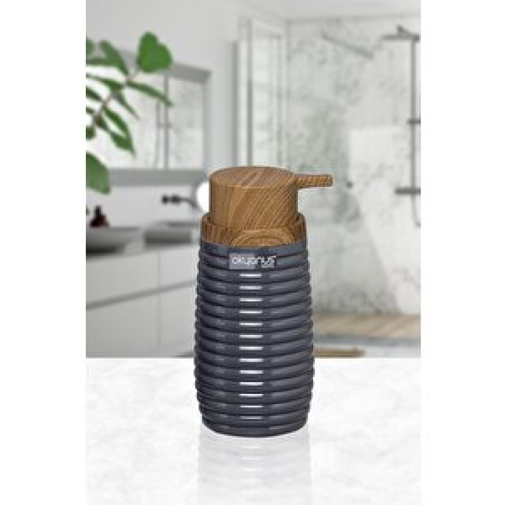 Okyanus Home Ahşap Desenli Antrasit Elegans Sıvı Sabunluk Sabunluk Fiyatı