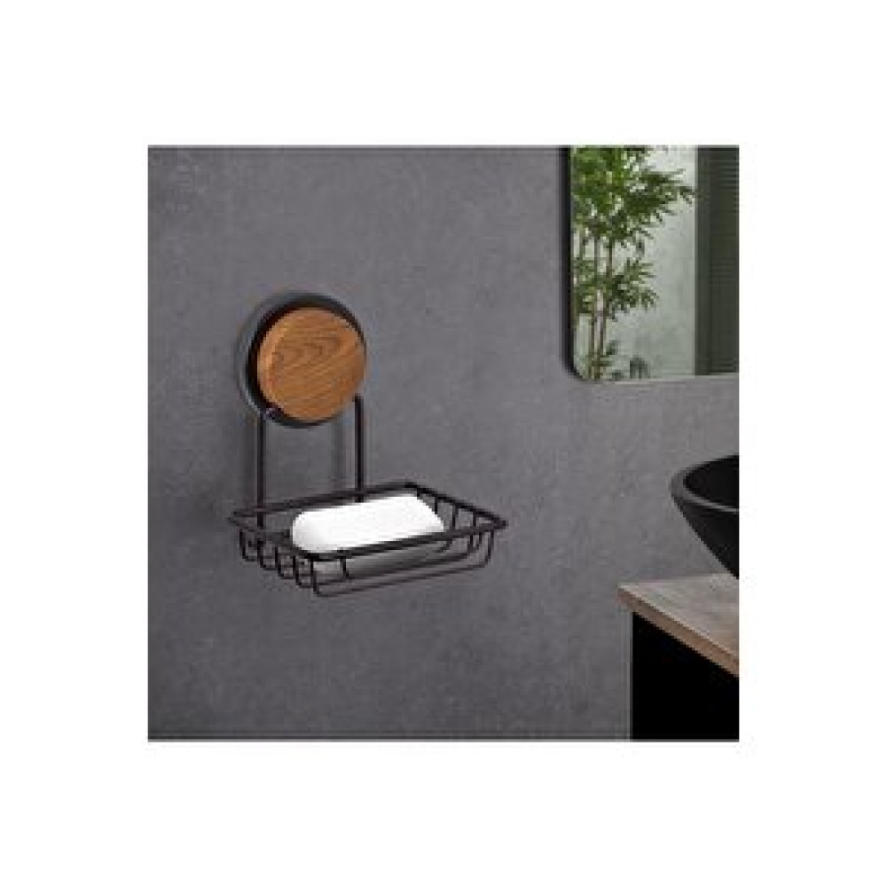 Okyanus Home Ahşap Desenli Magic Fix Sihirli Yapışkan Siyah Kuru Sabunluk Sabunluk Fiyatı