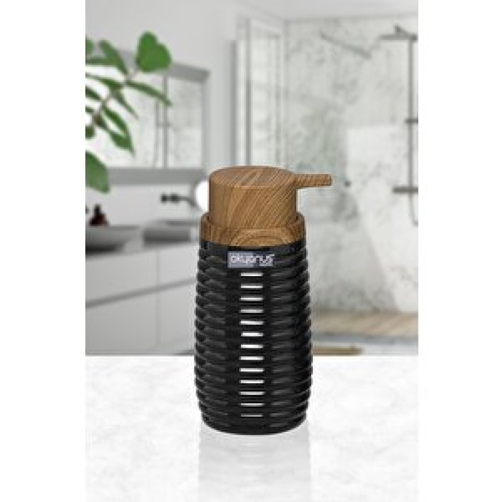 Okyanus Home Ahşap Desenli Siyah Elegans Sıvı Sabunluk Sabunluk Fiyatı