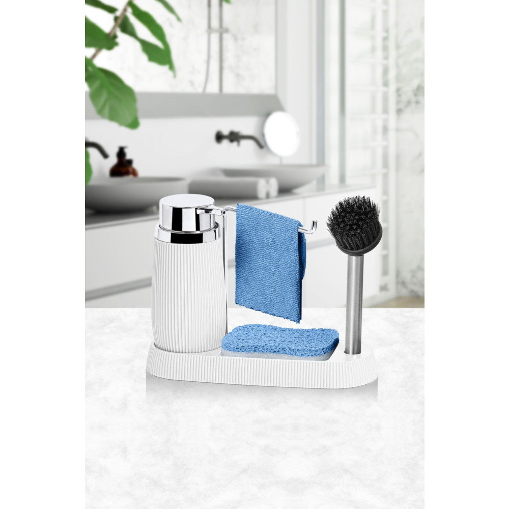 Okyanus Home Beyaz Premium Lavabo Seti Sabunluk Fiyatı