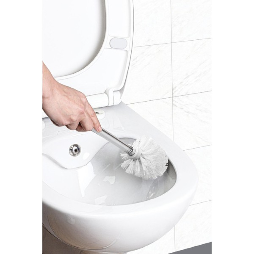 Okyanus Home Metal Saplı Fırça - Beyaz Klozet Fırçası Fiyatı