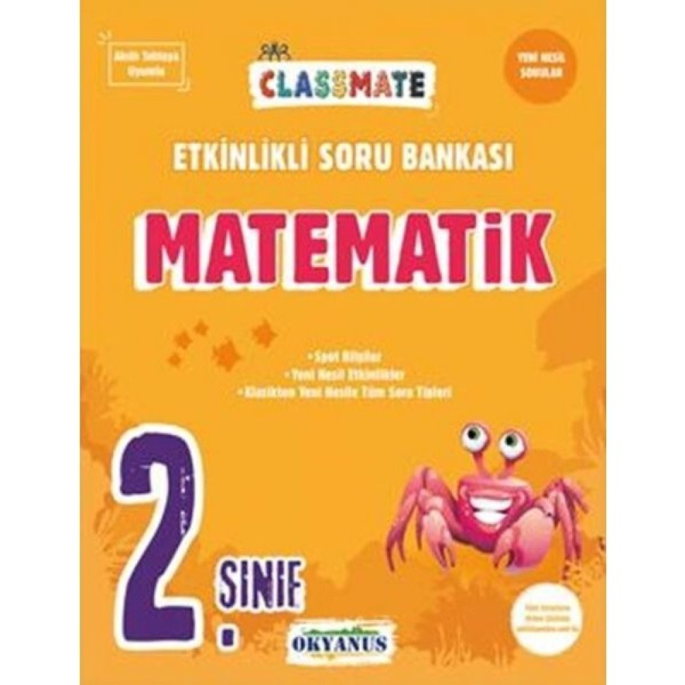 Okyanus Yayınları 2. Sınıf Classmate Matematik Etkinlikli Soru Bankası Matematik Fiyatı