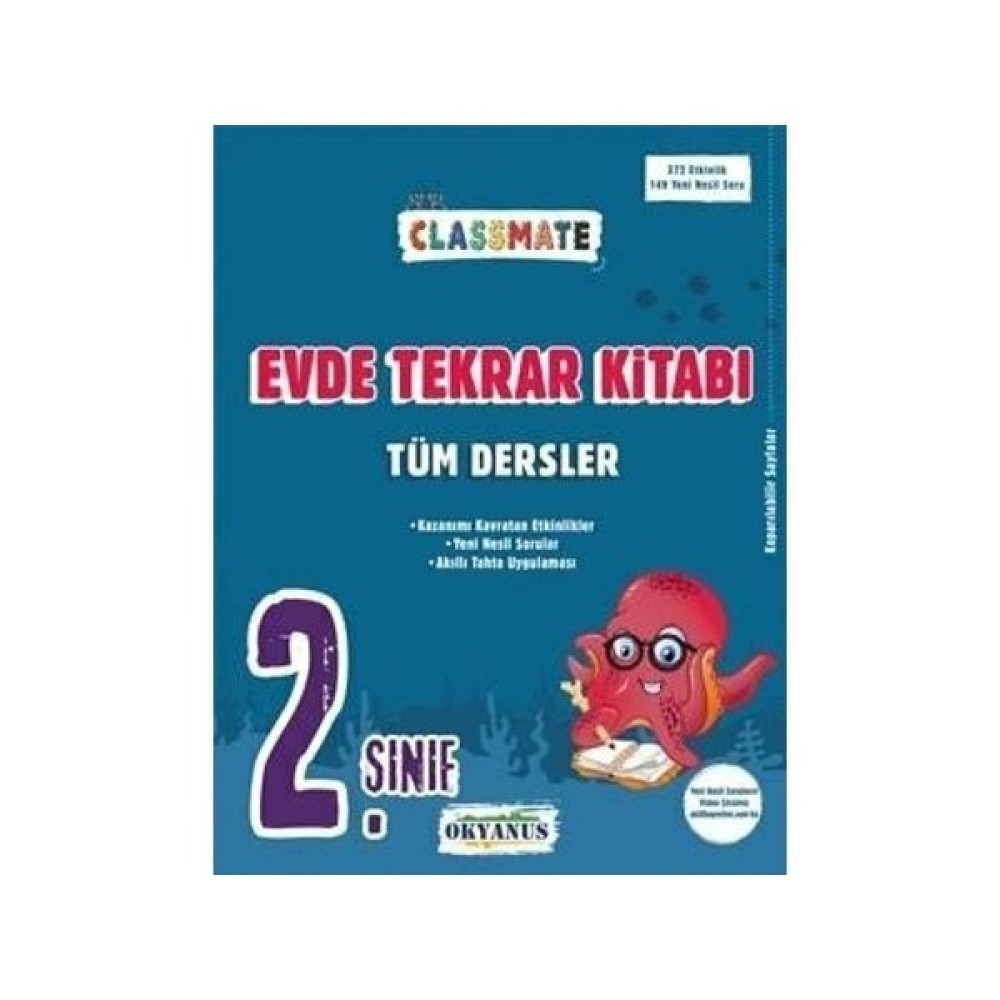 Okyanus Yayınları 2. Sınıf Classmate Tüm Dersler Evde Tekrar Kaynak Kitapları Fiyatı