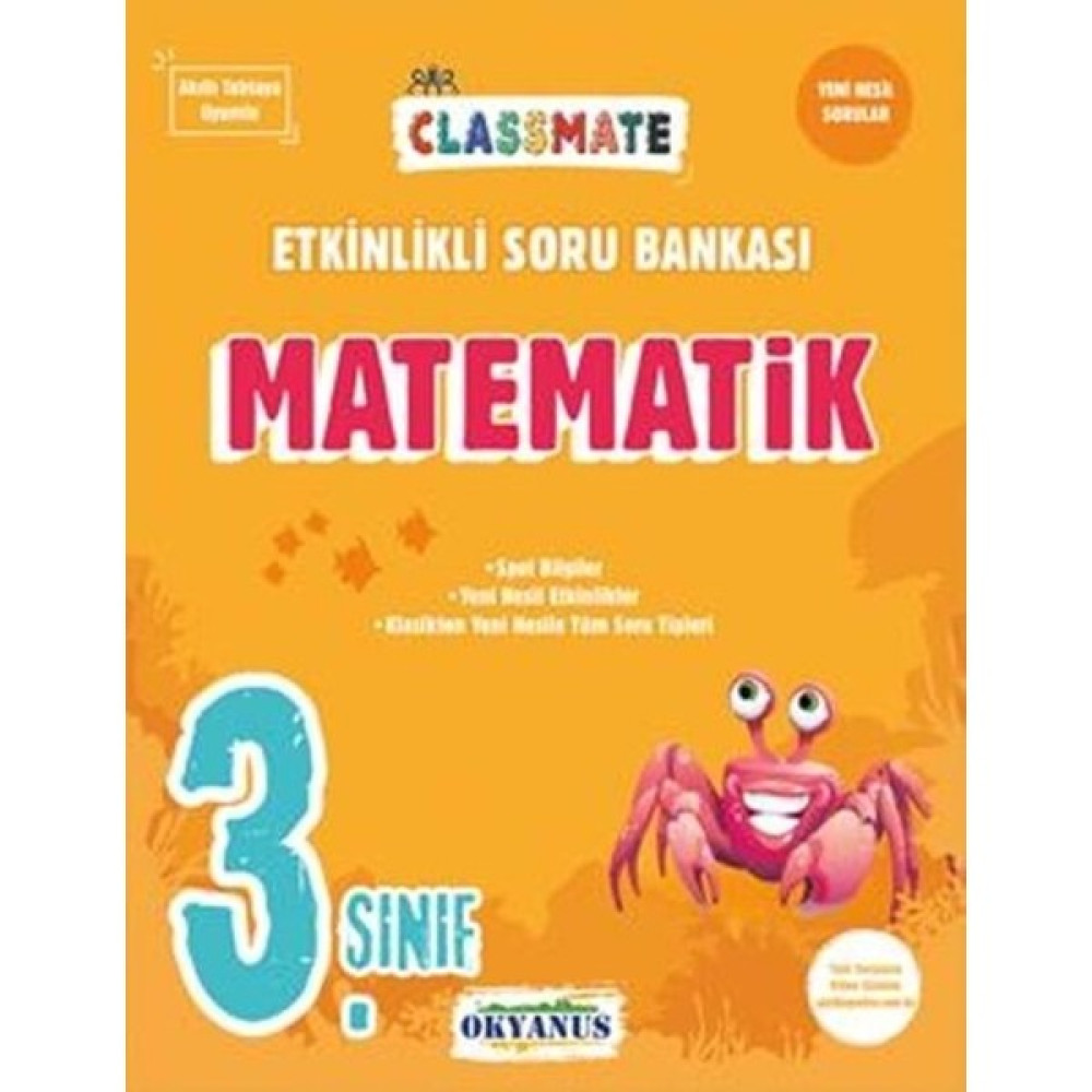 Okyanus Yayınları 3. Sınıf Matematik Classmate Etkinlikli Soru Bankası Matematik Fiyatı