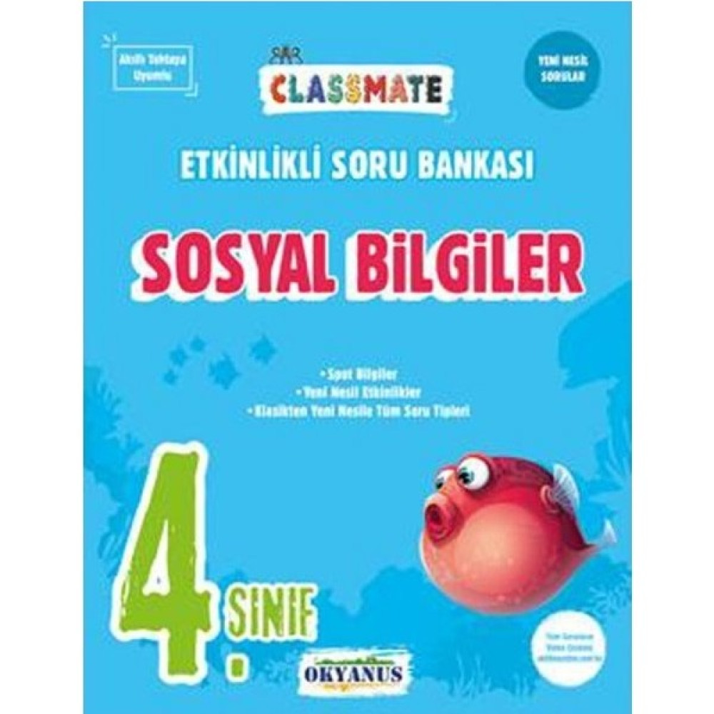 Okyanus Yayınları 4. Sınıf Classmate Sosyal Bilgiler Etkinlikli Soru Bankası Sosyal Bilgiler Fiyatı