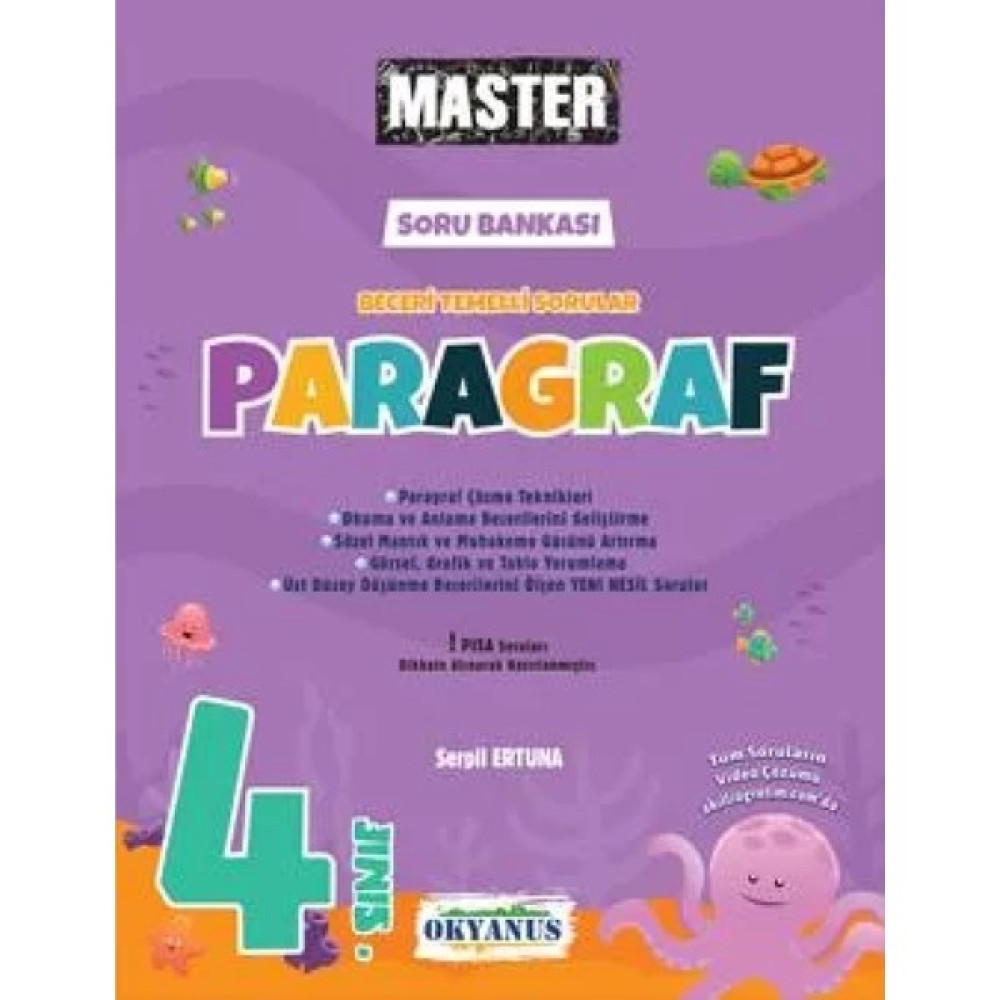 Okyanus Yayınları 4. Sınıf Master Paragraf Soru Bankası Türkçe Fiyatı