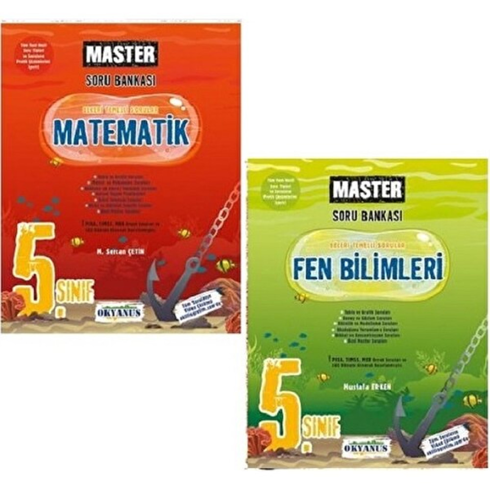 Okyanus Yayınları 5. Sınıf Master Fen Bilimleri Soru Bankası+5. Sınıf Master Matematik Soru Bankası Fen - Bilişim ve Teknoloji Fiyatı