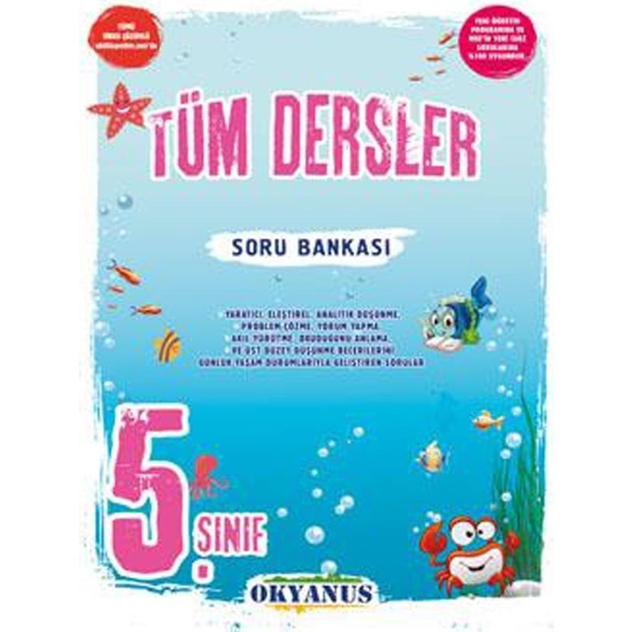 Okyanus Yayınları 5. Sınıf Tüm Dersler Soru Bankası 408 Sayfa Türkçe Basım Ciltsiz Kaynak Kitapları Fiyatı