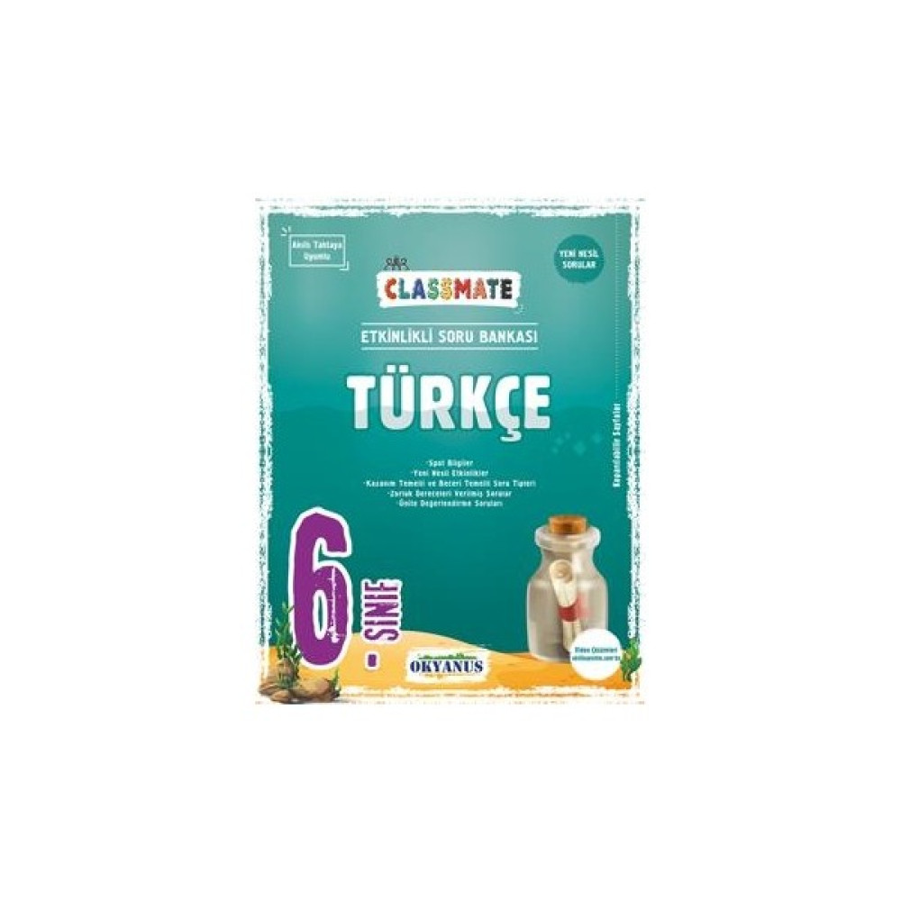 Okyanus Yayınları 6. Sınıf Classmate Türkçe Soru Bankası Kaynak Kitapları Fiyatı