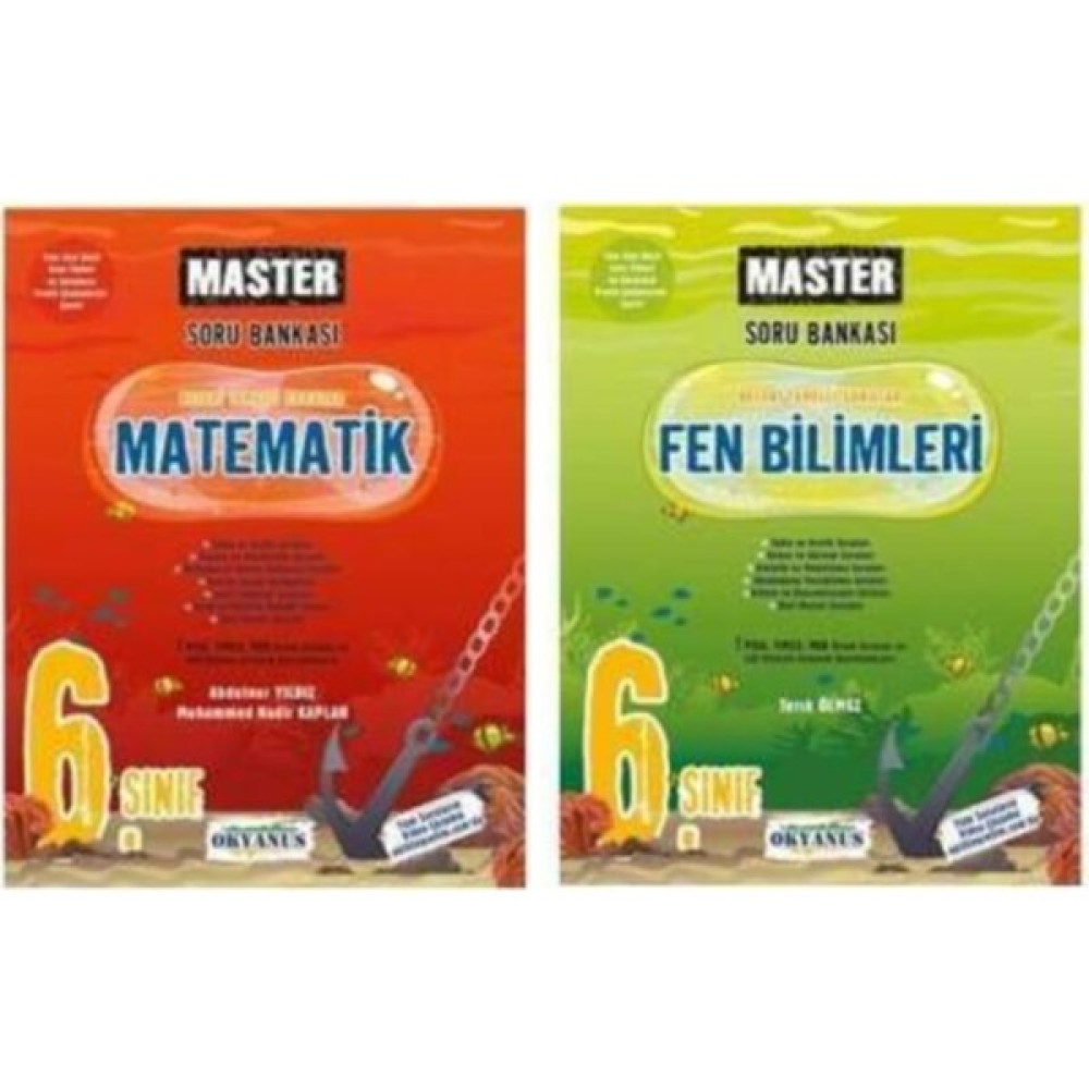 Okyanus Yayınları 6. Sınıf Master Matematik+Fen Bilimleri 2'li Set Tüm Dersler Fiyatı