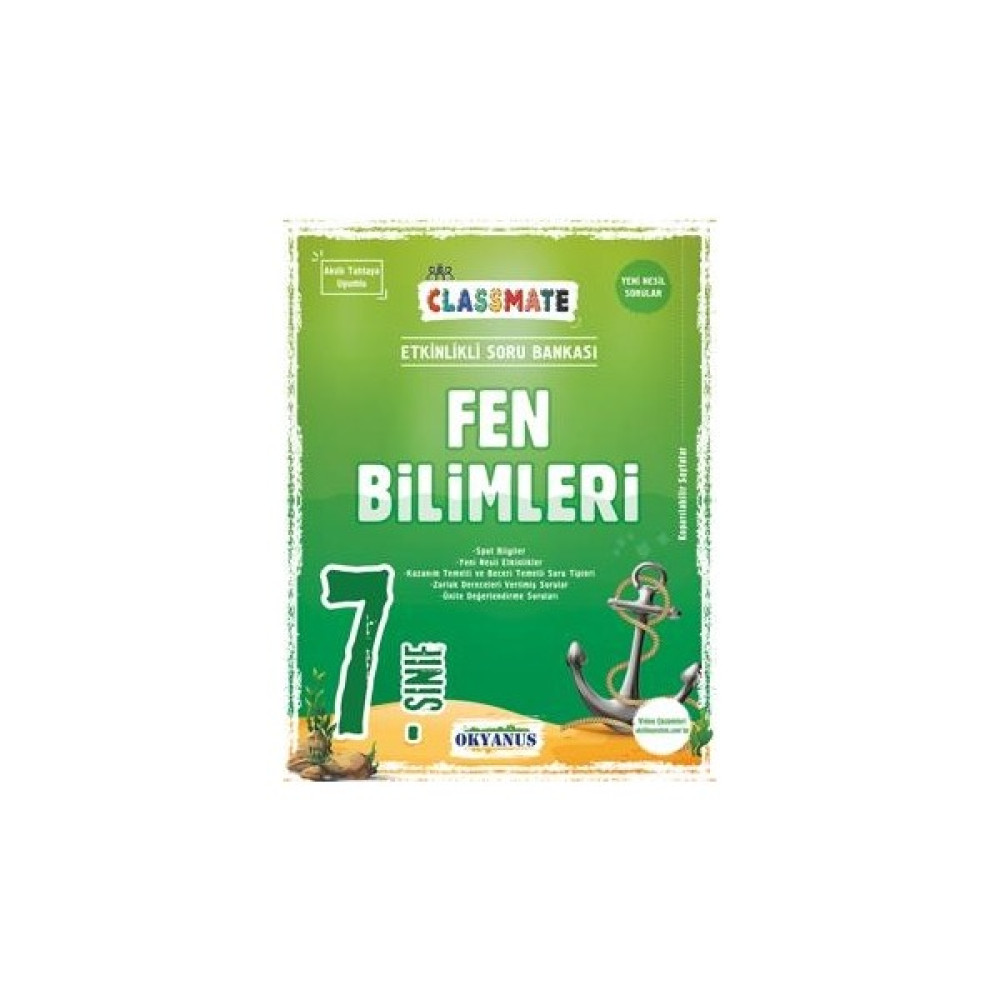 Okyanus Yayınları 7. Sınıf Classmate Fen Bilimleri Soru Bankası Fen - Bilişim ve Teknoloji Fiyatı