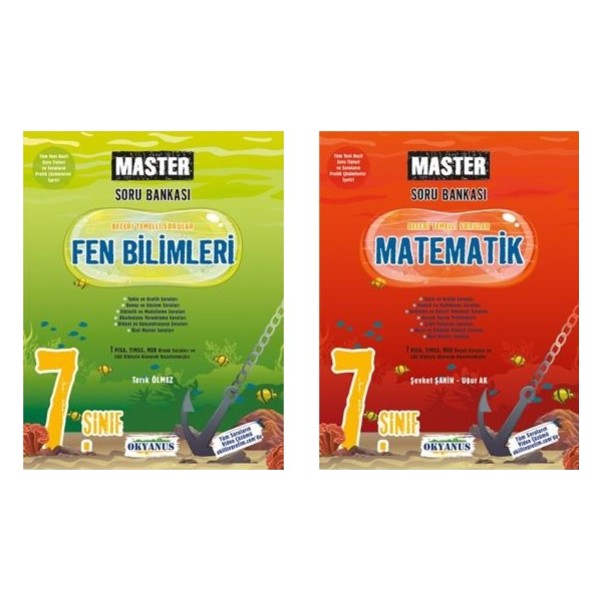 Okyanus Yayınları 7. Sınıf Master Matematik - Fen Bilimleri Soru Bankası Tüm Dersler Fiyatı