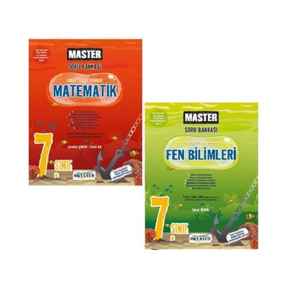 Okyanus Yayınları 7. Sınıf Master Matematik Soru Bankası+7. Sınıf Master Fen Bilimleri Soru Bankası (Ciltli) Matematik Fiyatı