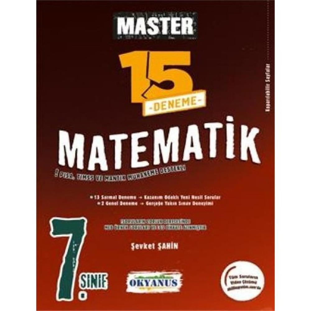 Okyanus Yayınları 7.sınıf 15 Master Matematik Denemesi Kaynak Kitapları Fiyatı