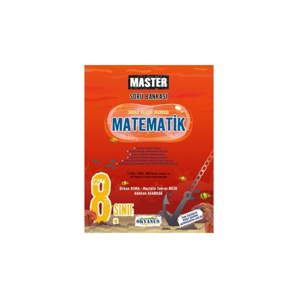 Okyanus Yayınları 8. Sınıf Matematik Soru Bankası Master Serisi 1122 Kaynak Kitapları Fiyatı