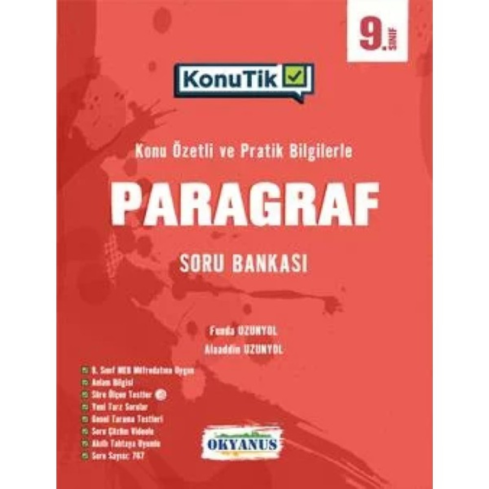 Okyanus Yayınları 9. Sınıf Konutik Paragraf Soru Bankası Türkçe Fiyatı