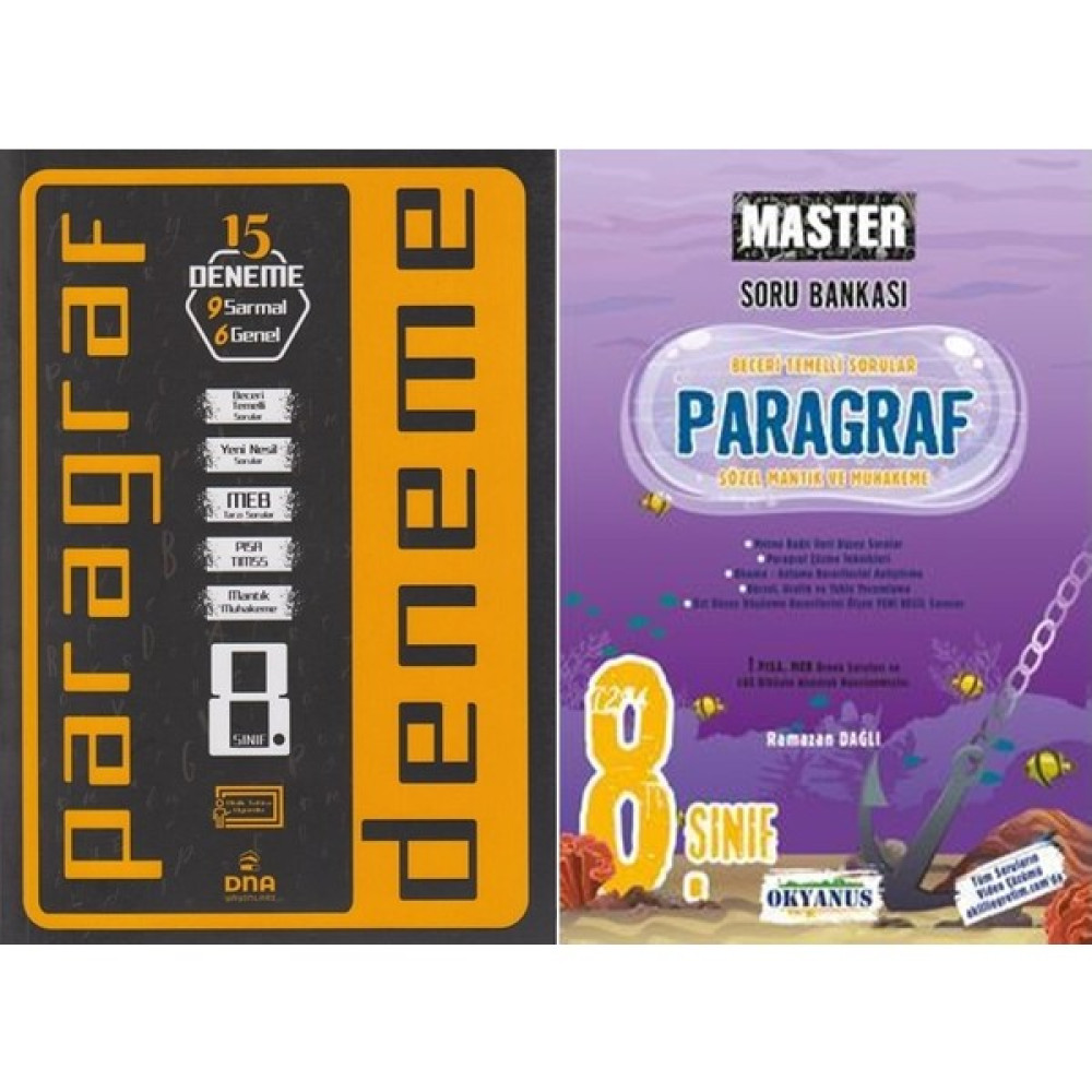 Okyanus Yayınları Master Paragraf + Dna Paragraf Deneme Kaynak Kitapları Fiyatı