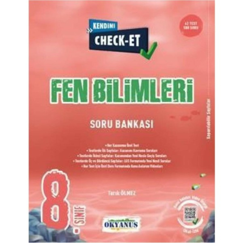 Okyanus Yayınları Okyanus 8. Sınıf Kendini Check - Et Fen Bilimleri Soru Bankası Kaynak Kitapları Fiyatı