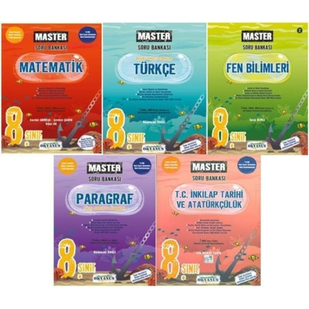 Okyanus Yayınları Okyanus 8. Sınıf LGS Master Tüm Dersler Soru Bankası Seti Eğitim Setleri Fiyatı