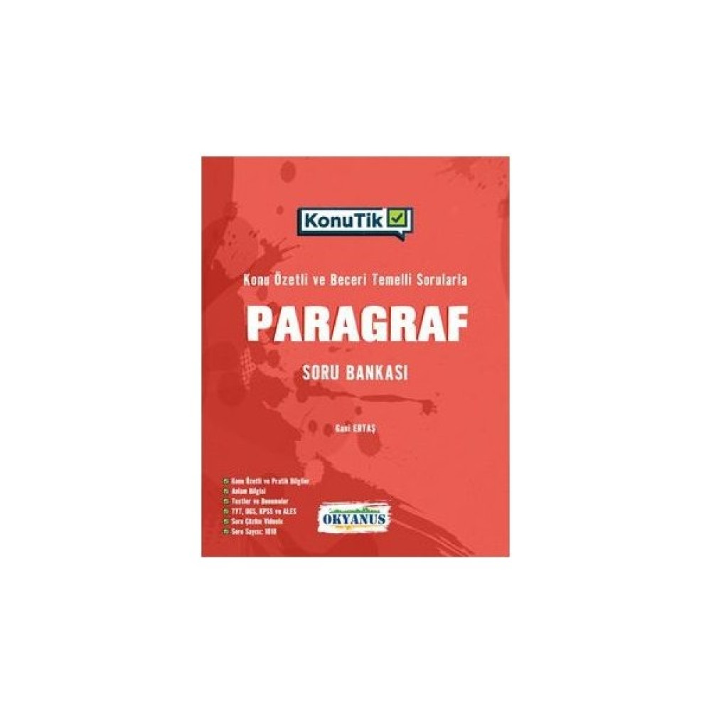 Okyanus Yayınları Okyanus Konutik Paragraf Soru Bankası Kaynak Kitapları Fiyatı