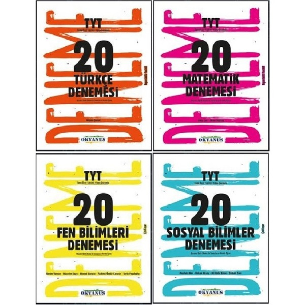 Okyanus Yayınları Okyanus Tyt 20 Türkçe + Tyt 20 Matematik + Tyt 20 Fen Bilimleri + Tyt 20 Sosyal Bilimler Deneme Set Temel Yeterlilik Testi (TYT) Fiyatı